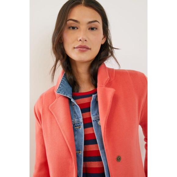 Pink Anthropologie Maeve Collared Snap-Front Knit Sweater Blazer Jacket (NWT) - Picture 2 of 5